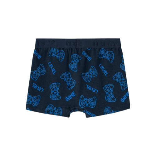 name it KIDS boxershort set van 3 donkerblauw Jongens Stretchkatoen All over print 116