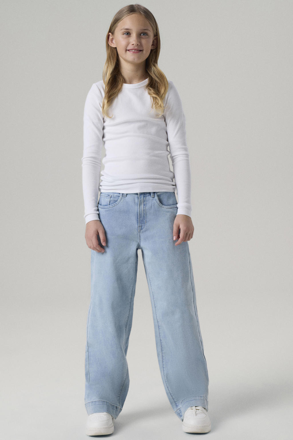 NAME IT KIDS wide leg jeans NKFROSE light blue denim