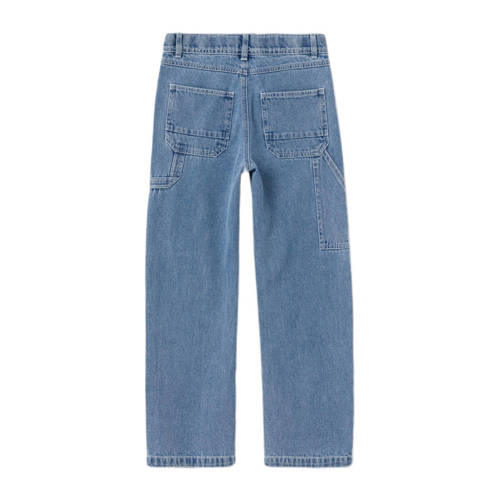 Name it KIDS straight fit jeans NKMRYAN medium blue denim Blauw Jongens Katoen 128