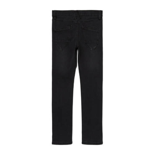 name it KIDS slim fit jeans NKMROBIN black denim Zwart Jongens Stretchdenim 92