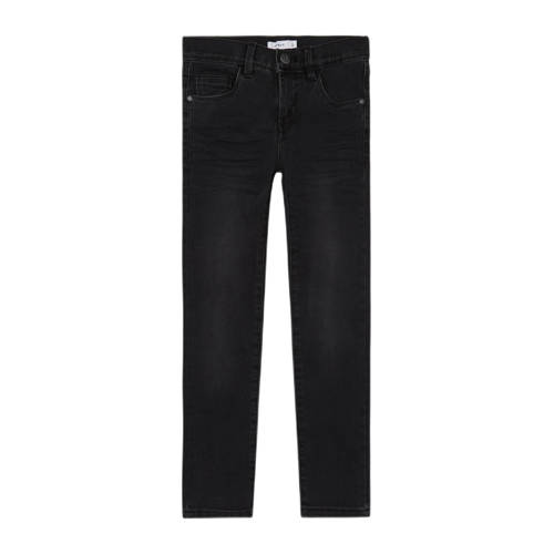 NAME IT KIDS slim fit jeans NKMROBIN black denim Zwart Jongens Stretchdenim - 104
