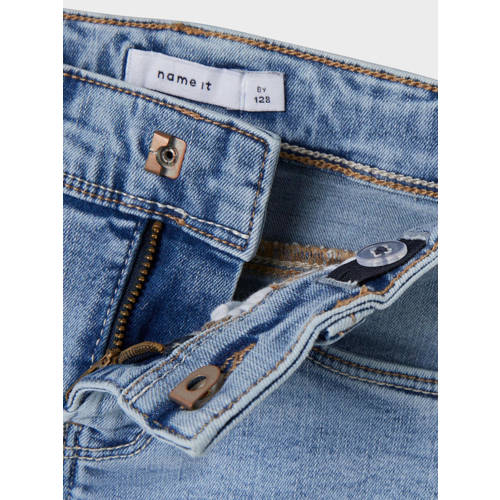 name it KIDS straight fit jeans NKFPOLLY light blue denim Blauw Meisjes Stretchdenim 92