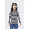 NAME IT MINI gestreepte longsleeve NMFSURAJA zwart/offwhite