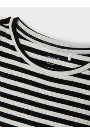 thumbnail: NAME IT KIDS gestreepte longsleeve NKFSURAJA zwart/offwhite