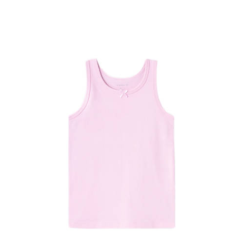 Name it MINI hemd NMFTANK TOP set van 2 roze Meisjes Stretchkatoen Ronde hals 104
