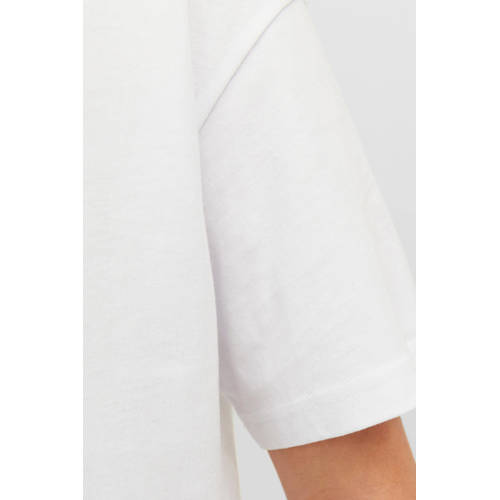 JACK & JONES JUNIOR T-shirt JJESTAR met tekst wit Jongens Katoen Ronde hals