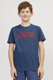thumbnail: JACK & JONES JUNIOR T-shirt JJEJOSH  met tekst blauw