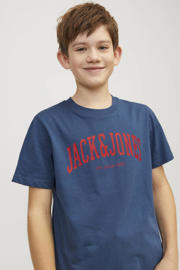 thumbnail: JACK & JONES JUNIOR T-shirt JJEJOSH  met tekst blauw