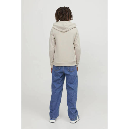 JACK & JONES JUNIOR hoodie JJEBRADLEY ecru Sweater Effen - maat 152 afbeelding