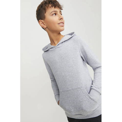 Jack & jones JUNIOR hoodie JJEBRADLEY SWEAT HOOD NOOS JNR grijs melange Sweater 116