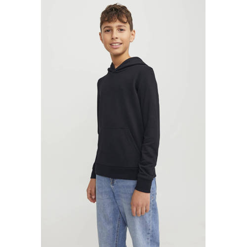 jack & jones JUNIOR hoodie JJEBRADLEY zwart Sweater Effen 128