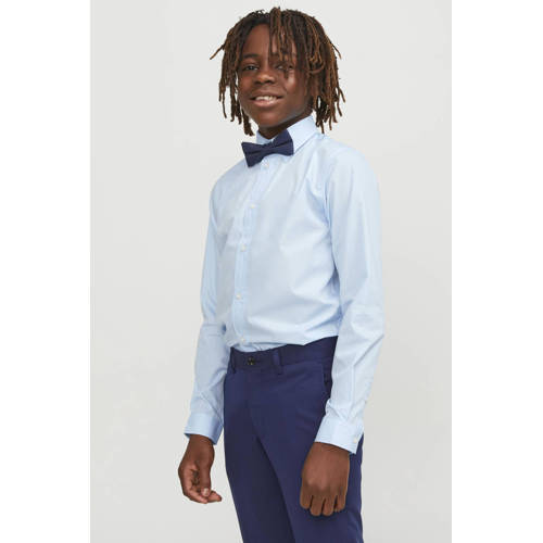 jack & jones JUNIOR overhemd lichtblauw Jongens Polyester Klassieke kraag 116