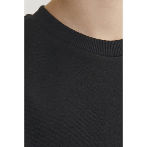 jack & jones JUNIOR sweater JJEBRADLEY zwart Effen 128