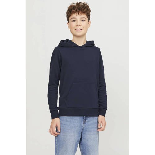 jack & jones JUNIOR hoodie JJEBRADLEY donkerblauw Sweater Effen 116