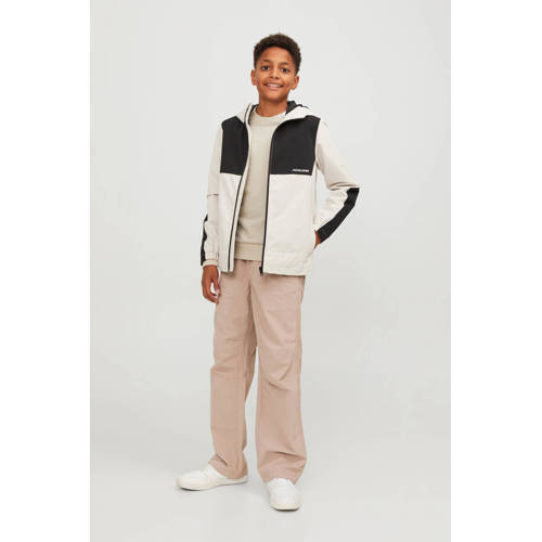 jack & jones JUNIOR sweater JJEBRADLEY ecru Jongens Polyester Ronde hals 116