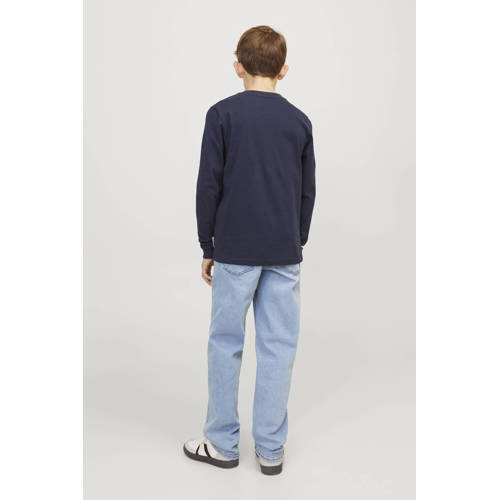 jack & jones JUNIOR regular fit jeans JJICLARK light blue denim Blauw Jongens Stretchdenim 134