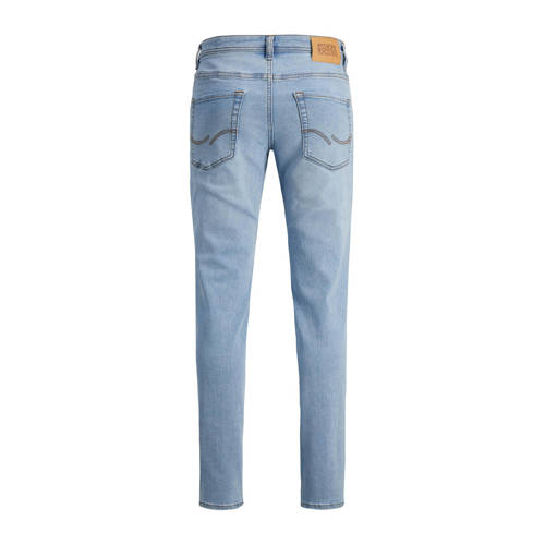 Jack & jones JUNIOR slim fit jeans JJIGLENN JJORIGINAL SQ 730 SN JNR light blue denim Blauw Jongens Stretchdenim 128