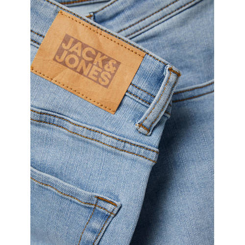 Jack & jones JUNIOR slim fit jeans JJIGLENN JJORIGINAL SQ 730 SN JNR light blue denim Blauw Jongens Stretchdenim 128