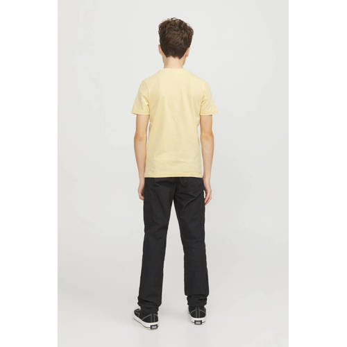 jack & jones JUNIOR T-shirt JORHEAVENS met printopdruk geel Jongens Katoen Ronde hals 140