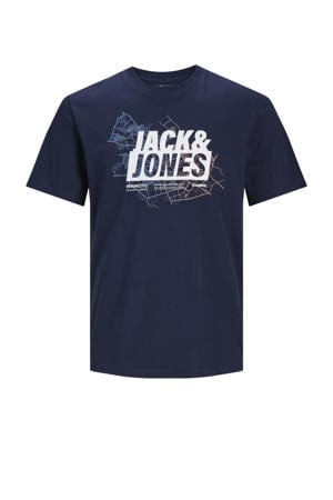 T-shirt JCOMAP met printopdruk donkerblauw