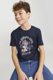 thumbnail: JACK & JONES JUNIOR T-shirt JORHEAVENS met printopdruk donkerblauw