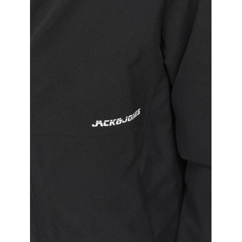 jack & jones JUNIOR softshell jas JJALEX zwart Jongens Polyester Capuchon 128