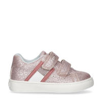 thumbnail: Roze meisjes Tommy Hilfiger sneakers met glitters van 98% gerycled polyester/2% pu met klittenband
