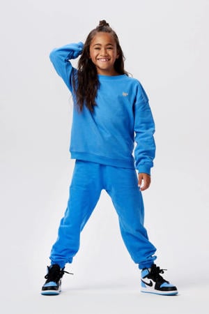 broek Nandyal van katoen felblauw
