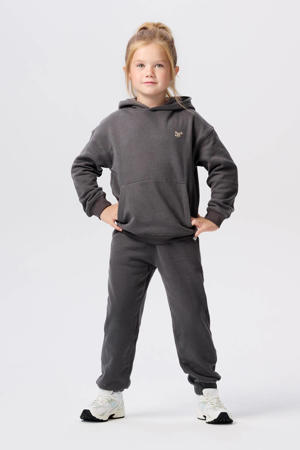 regular fit broek Nandyal van katoen grijs