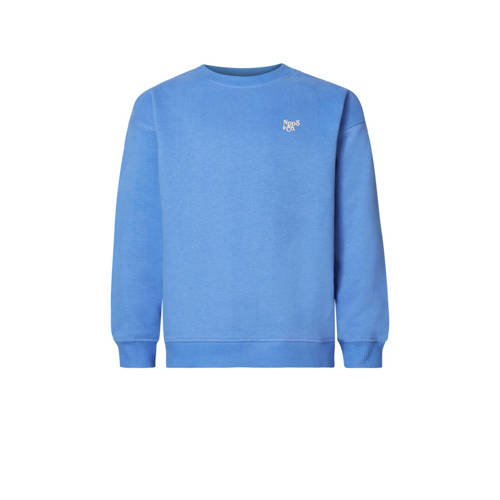 Noppies sweater Nancun van biologisch katoen felblauw Effen