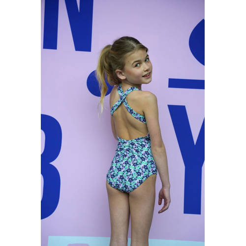B.Nosy badpak roze paars groen Meisjes Polyester All over print 116