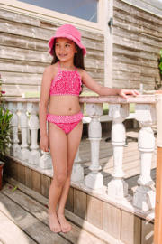 thumbnail: Just Beach crop bikini met ruches roze