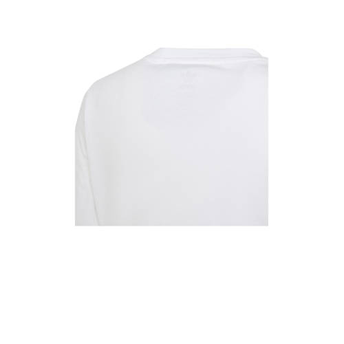 Adidas Originals longsleeve wit T-shirt Jongens Meisjes Katoen Ronde hals 164