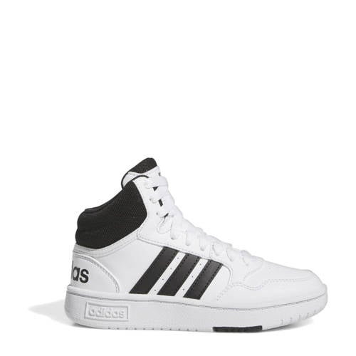 adidas Originals Hoops 3.0 sneakers wit/zwart Jongens/Meisjes Imitatieleer