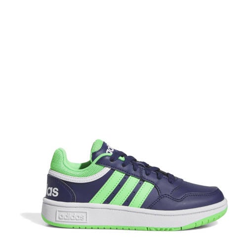 adidas Sportswear Hoops 3.0 sneakers donkerblauw/groen Jongens/Meisjes Imitatieleer