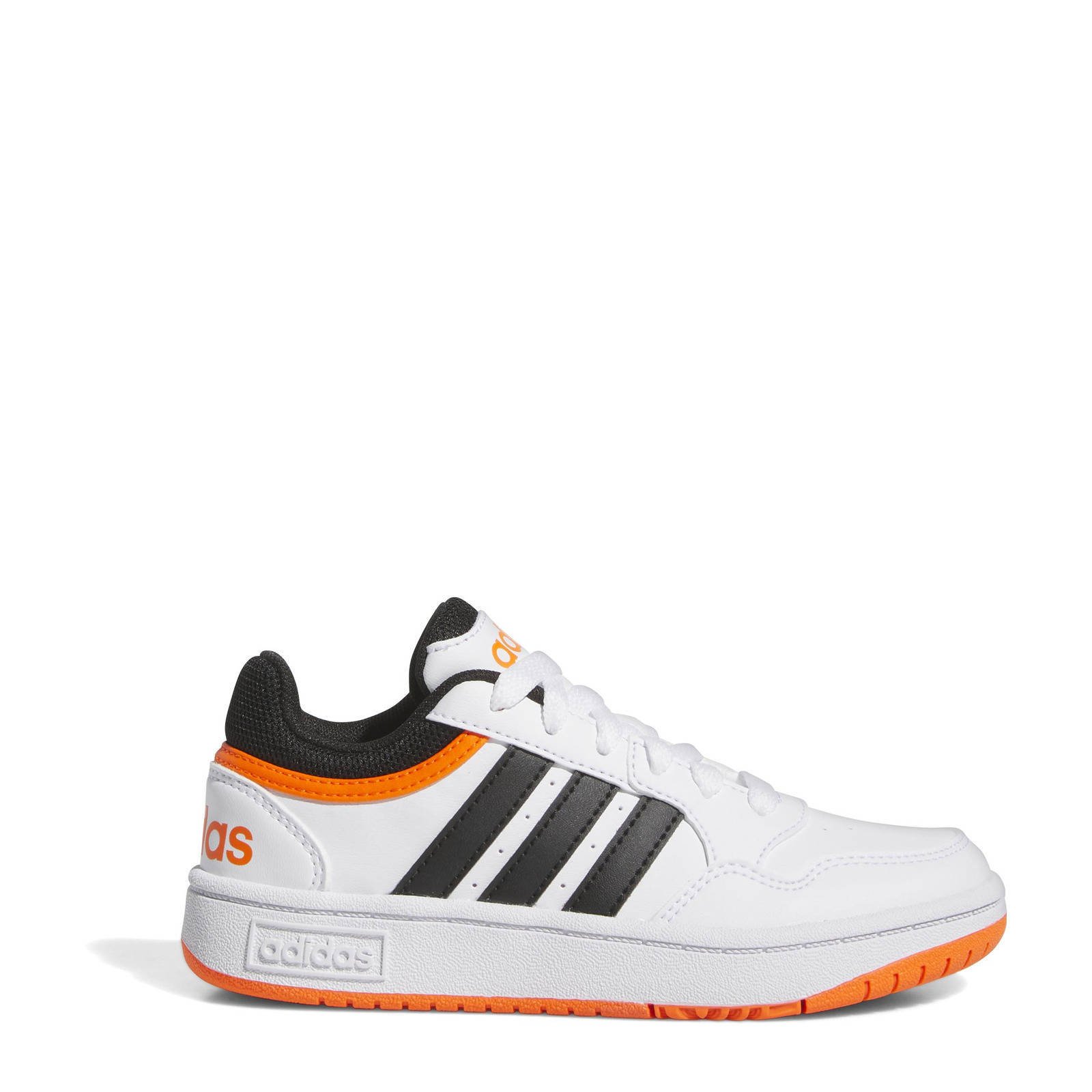 adidas Originals Hoops 3.0 sneakers wit zwart oranje kleertjes