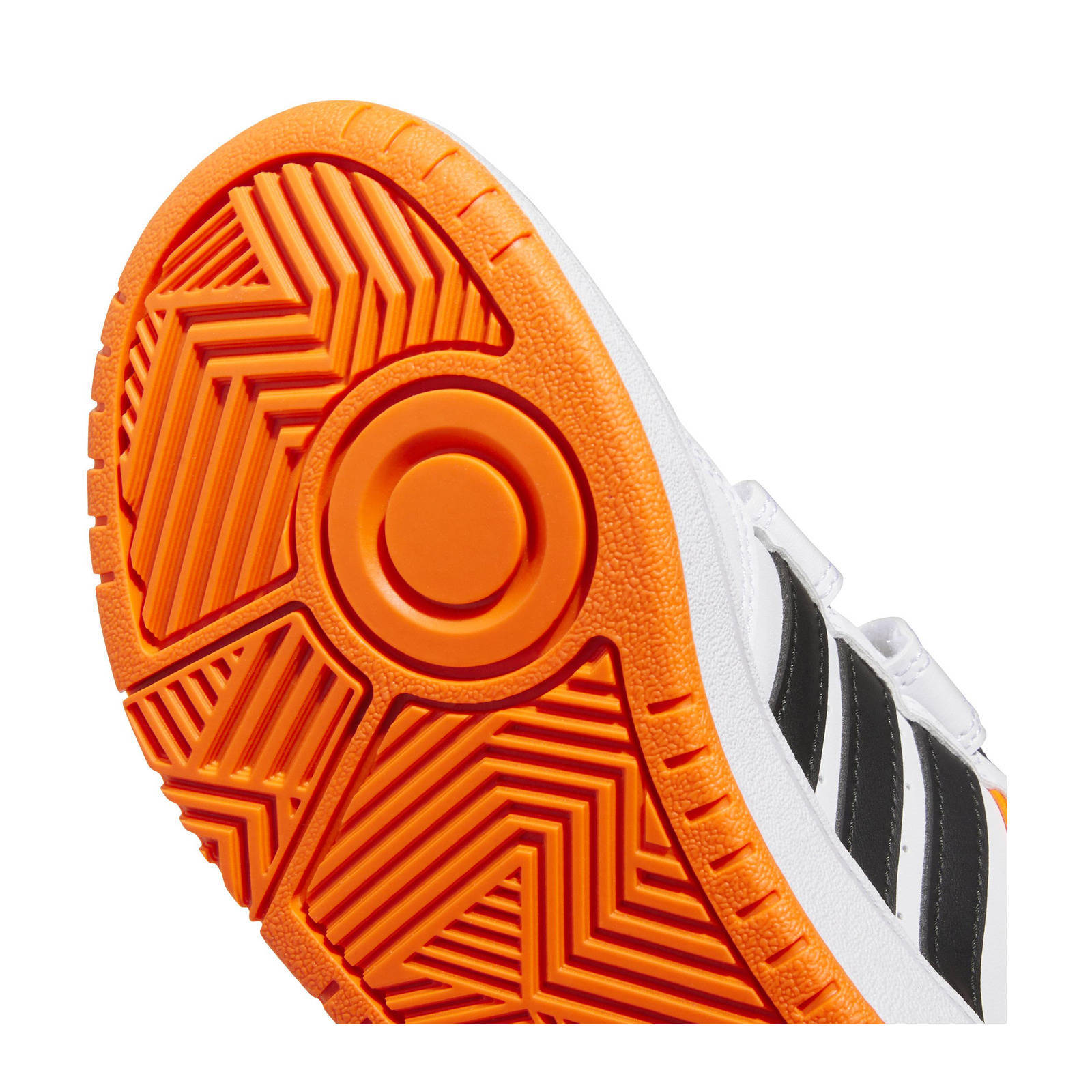 adidas Originals Hoops 3.0 sneakers wit/zwart/oranje | kleertjes.com