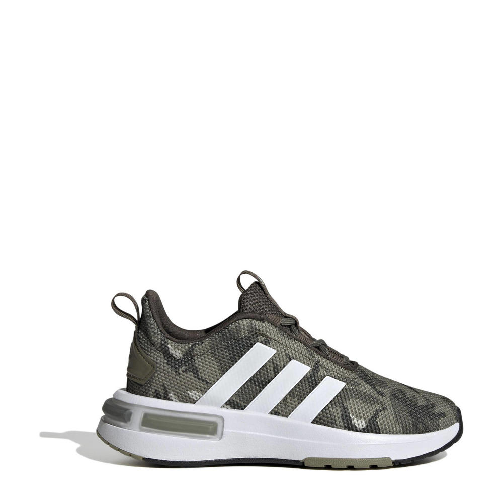 Donkergroene jongens en meisjes adidas Sportswear Racer TR23 sneakers camouflage van mesh-voering: mesh/voetbed: eva met veters