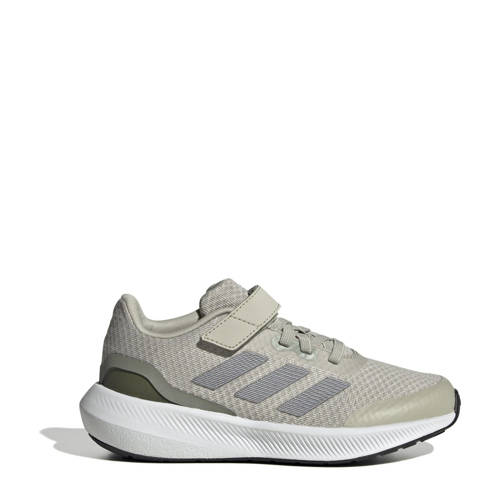 adidas Sportswear Runfalcon 3.0 hardloopschoenen grijsgroen/beige/wit Jongens/Meisjes Mesh