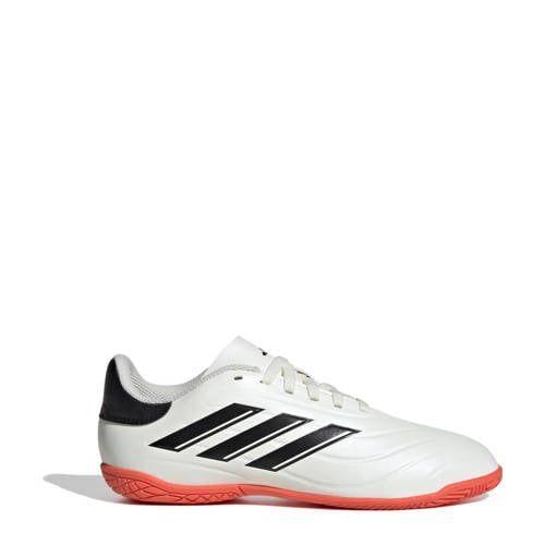 adidas Performance Copa Pure 2 Club zaalvoetbalschoenen ecru/zwart/rood Jongens/Meisjes Imitatieleer