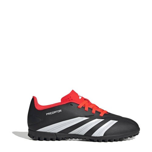 adidas Performance Predator Club TF Jr. voetbalschoenen zwart/wit/rood Jongens/Meisjes Imitatieleer