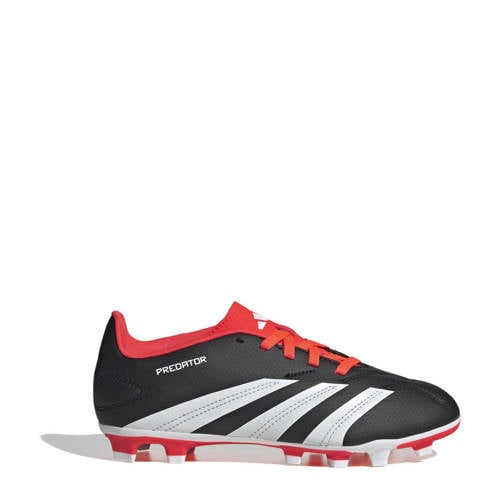 adidas Performance Predator Club TxG Jr. voetbalschoenen zwart/wit/rood Jongens/Meisjes Imitatieleer