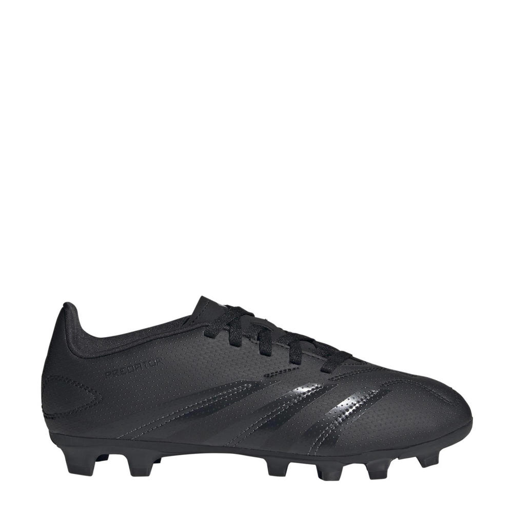 Zwart en antraciete jongens en meisjes adidas Performance Predator Club TxG junior voetbalschoenen van pu/voering: textiel/voetbed: eva met veters