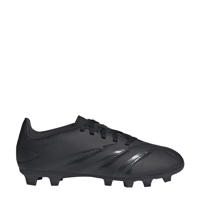 thumbnail: Zwart en antraciete jongens en meisjes adidas Performance Predator Club TxG junior voetbalschoenen van pu/voering: textiel/voetbed: eva met veters