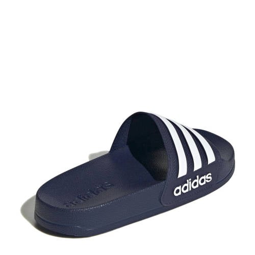 adidas Sportswear Adilette Shower badslippers donkerblauw/wit Jongens/Meisjes Rubber