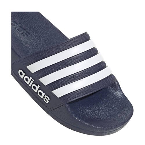 adidas Sportswear Adilette Shower badslippers donkerblauw/wit Jongens/Meisjes Rubber