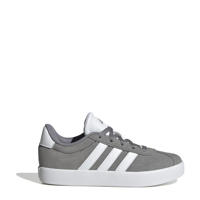 thumbnail: Grijs en witte jongens en meisjes adidas Sportswear VL Court 3.0 sneakers van suède met veters