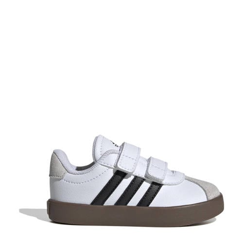 adidas Sportswear VL Court 3.0 sneakers wit/zwart/beige Jongens/Meisjes Suede