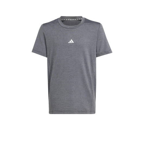 adidas Sportswear sportshirt grijs Sport t-shirt Jongens/Meisjes Gerecycled polyester Ronde hals