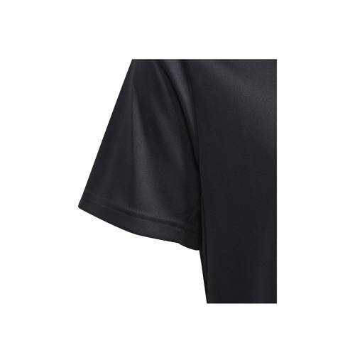 Adidas Sportswear sportshirt zwart lichtgroen Sport t-shirt Jongens Meisjes Polyester Ronde hals 128